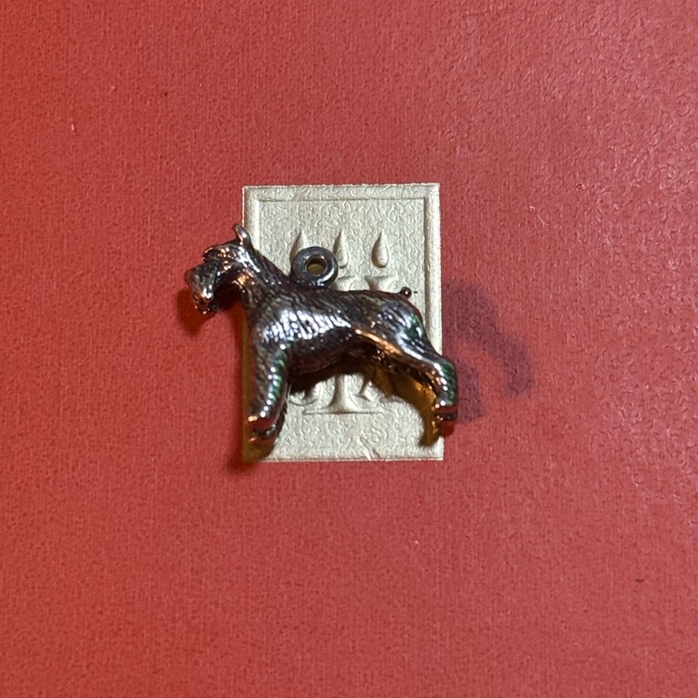 James Avery Sterling Silver Retired 3D Schnauzer Charm – Cut Loop No Box